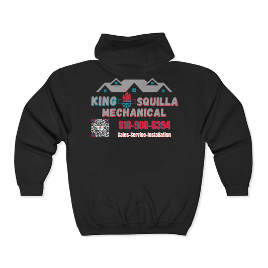 KSM Zip Hoodie — King Squilla Mechanical Logo - King Squilla Mechanical