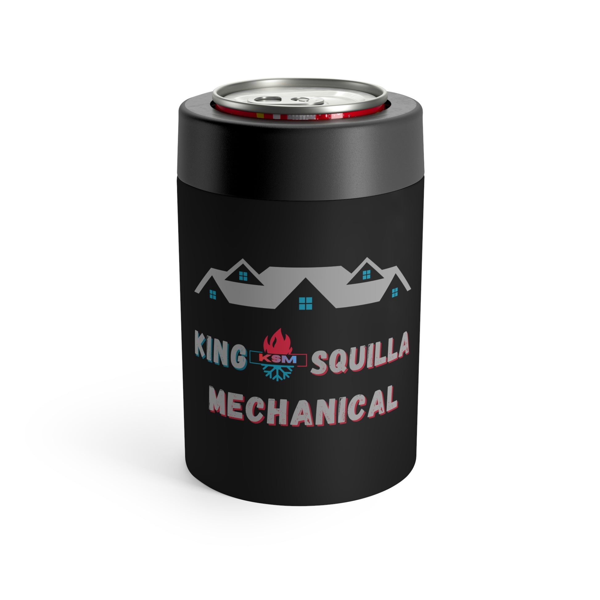 KSM 12oz. Can Cooler - Black Stainless-Steel - King Squilla Mechanical