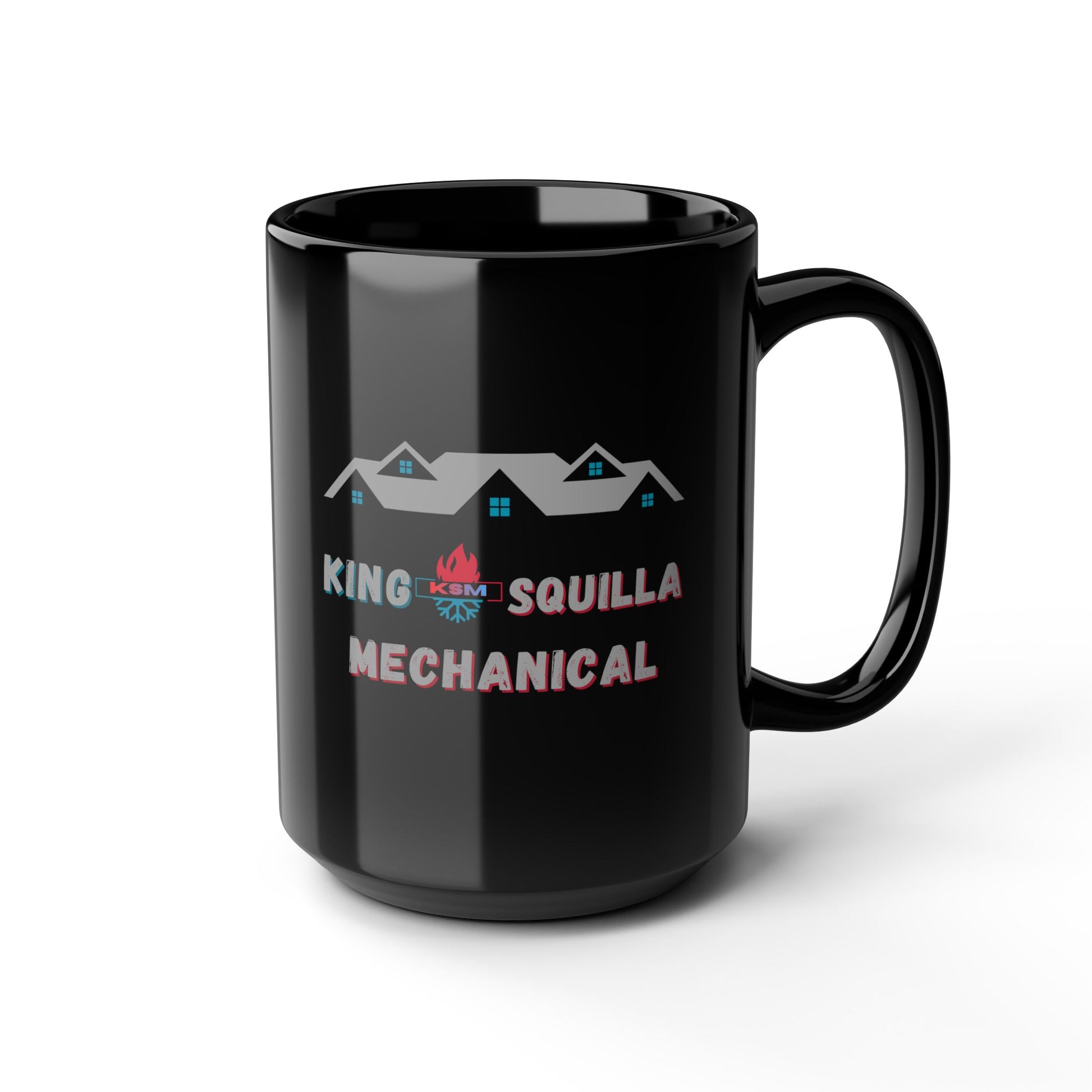 KSM Coffee Mug — Black Ceramic - King Squilla Mechanical