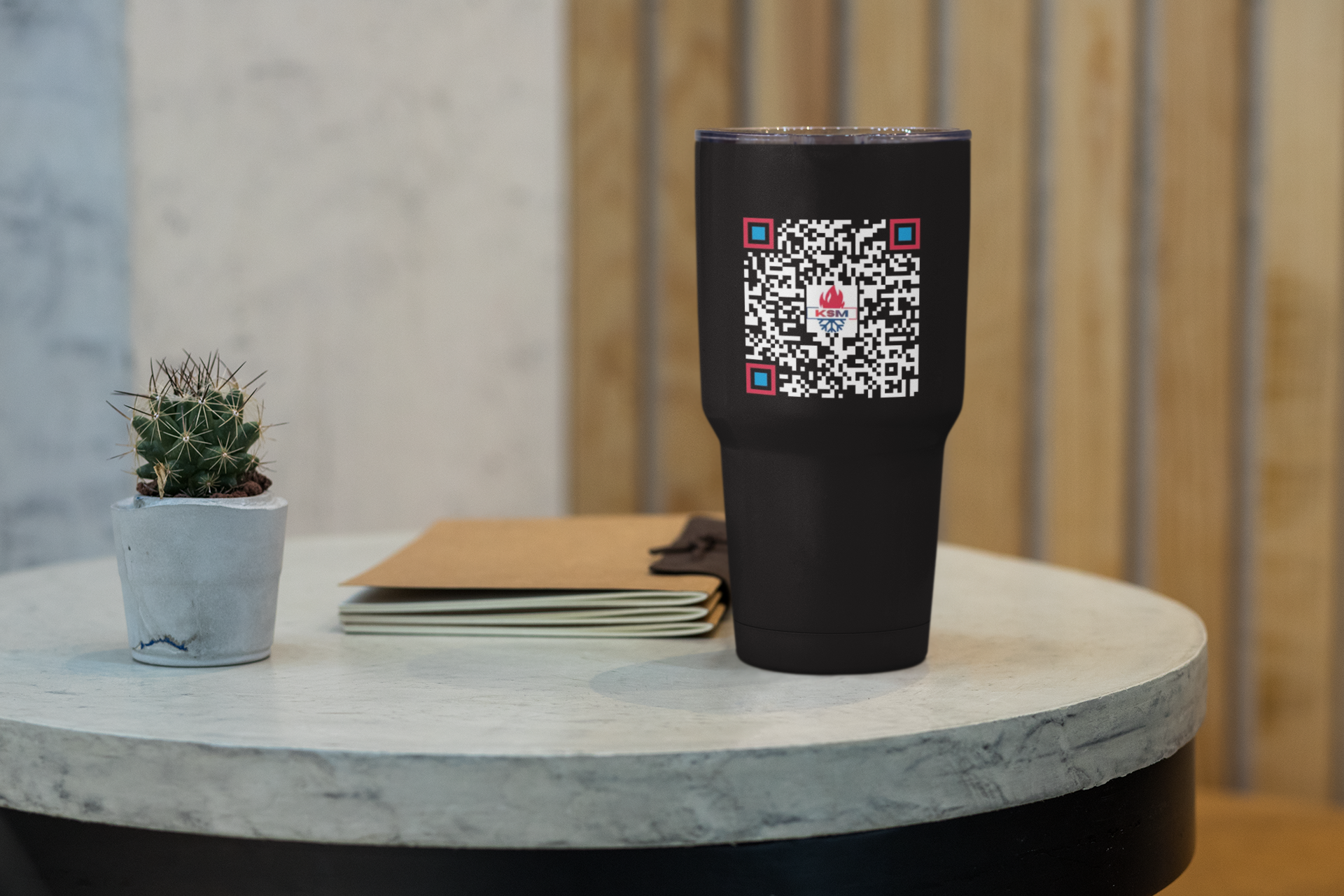 KSM 30oz Insulated Tumbler - Logo with QR Code - King Squilla Mechanical